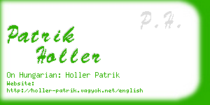 patrik holler business card